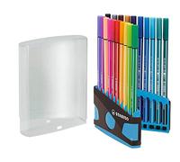 Stabilo® Feutres Pen 68 ColorParade - Étui anthracite/bleu clair, 20 couleurs - Contenu : 20 couleurs