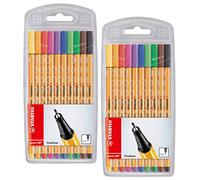STABILO Fineliner Point 88 Feutres, 10 Standardfarben, 20er Pack