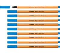 STABILO Fineliner - point 88 - Mono-stylo - Couleur fluo, bleu fluo