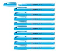 Stabilo Pen 68 Lot de 10 Surligneur Bleu