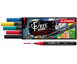 STABILO Free T100 - Marqueurs acryliques - Royal - 5 pcs