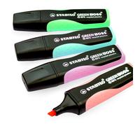 Stabilo Green Boss Surligneur 83% Recyclé Pointe Biseautée Pastel Set De 4