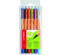 Stabilo green pochette de 6 stylos-feutres 0,8 mm couleurs assorties 216834
