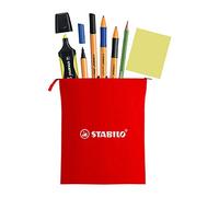 Stabilo Trousse Télétravail Green 7 Pièces : 1 Green Boss Jaune + 2 Greenpoint Noir & Bleu + 2 Pointball Noir & Bleu + 1 Greengraph Hb + 1 Bloc De Notes Adhésives En Papier Fsc