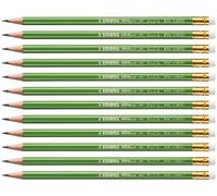 STABILO Greengraph Lot de 12 crayons graphite écologiques avec gomme HB