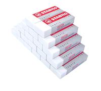 STABILO Legacy 1186 Lot de 20 gommes Blanc