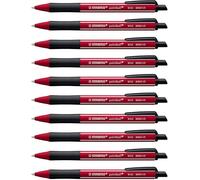 STABILO - Lot de 10 stylos à bille rétractables NatureCOLORS Wildflower Edition - Bordeaux