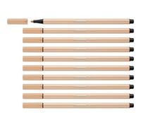 Stabilo Lot De 10 Stylos Feutre De Dessin Pen 68 Pointe 1mm Rose Nude