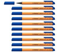 STABILO Lot de 10 Stylos Feutre GREENpoint Pointe large 0,8 mm Bleu
