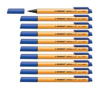 STABILO Lot de 10 Stylos Feutre GREENpoint Pointe large 0,8 mm Bleu