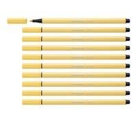 Stabilo Lot De 10 Stylos Feutre Pen 68, Jaune Clair