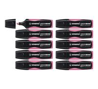 Stabilo Lot De 10 Surligneurs Green Boss Pte Biseaut¿E 2-5 Mm Rose