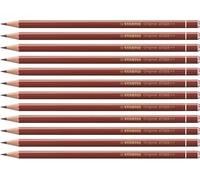 STABILO Lot de 12 crayons de couleur Premium Original - Rouge foncé anglais