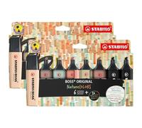 BOSS NatureColors marqueur 6 pièce(s) Pointe biseautée Noir, Bronze, Vert, Gris, Vert clair