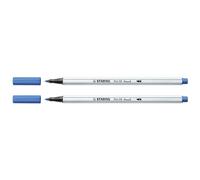 STABILO Lot de 2 Feutres pointe pinceau Pen 68 brush bleu foncé