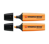 STABILO BOSS ORIGINAL Surligneur pointe biseautée 2 et 5 mm - Orange fluo