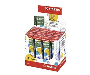 STABILO Lot de 24 Boîtes Pack de 3 recharges STABILO EASYoriginal 0,5 mm Bleu effaçable