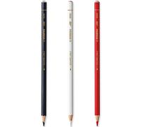 STABILO Lot de 3 crayons effet aquarelle - Noir, blanc et rouge