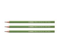STABILO Lot de 3 Crayons Graphite GREENGraph 100% FSC tête coupée HB