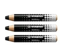 Stabilo MarkDry Crayon marqueur effaçable à sec PEFC - Noir