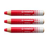 Stabilo Lot De 3 Crayons Marqueur Markdry - Rouge