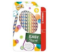 Stabilo Lot De 3 Etuis De 12 Crayon De Couleur Ergonomique Easycolors Start Gaucher + Taille Crayons