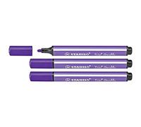 STABILO Lot de 3 Feutres coloriage Trio Scribbi Triangulaire Pointe Large violet