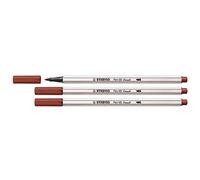 STABILO Lot de 3 Feutres pinceau Pen 68 brush, brun