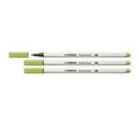 STABILO Lot de 3 Feutres pinceau Pen 68 brush, vert pistache