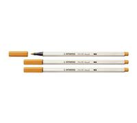 STABILO Pen 68 Brush Stylo à pointe pinceau de qualité supérieure avec pointe pinceau pour des épaisseurs de trait variables - Orange