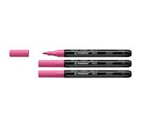 Stabilo Lot De 3 Marqueurs Pointe Fine Free Acrylic T100 Rose