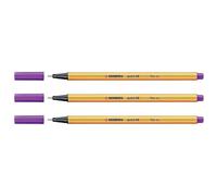 STABILO Lot de 3 Stylo-Feutres POINT 88 Pointe Fine 0,4 mm Lilas