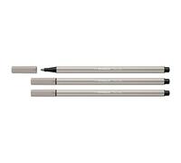 STABILO Lot de 3 Stylos feutre Dessin Pen 68, gris perle