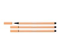 STABILO Lot de 3 Stylos feutre Dessin Pen 68, orange clair