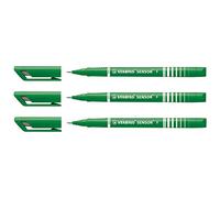 STABILO Lot de 3 Stylos feutre Fineliner Sensor pointe fine vert