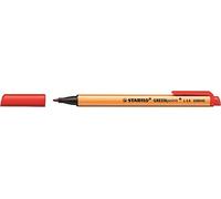 STABILO Lot de 3 Stylos Feutre GREENpoint Pointe large 0,8 mm Rouge