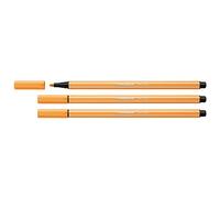 STABILO Lot de 3 Stylos feutre Pen 68, orange papaye