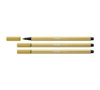 STABILO Lot de 3 Stylos feutre Pen 68, vert kaki