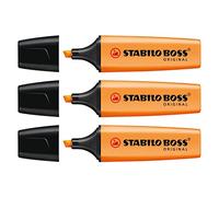 STABILO BOSS ORIGINAL Surligneur pointe biseautée 2 et 5 mm - Orange fluo
