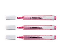 STABILO Lot de 3 Surligneurs de poche SWING COOL Pte Biseautée 1-4 mm Rose