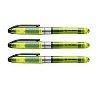 STABILO Lot de 3 Surligneurs NAVIGATOR Pte Biseautée 1 - 4 mm Jaune
