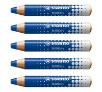 Stabilo Lot De 5 Crayons Marqueur Markdry - Bleu