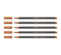 Stabilo Lot De 5 Feutres Métallisé Pen 68 Metallic - Pointe Moyenne - Cuivre