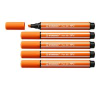 Stabilo Lot De 5 Feutres Pen 68 Max, Rouge Jaunâtre