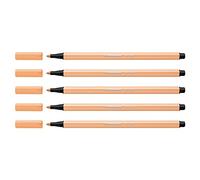 STABILO Lot de 3 Stylos feutre Dessin Pen 68, orange clair