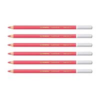 STABILO Lot de 6 Crayons de couleur Fusain Pastel CarbOthello Carmin