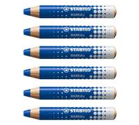 Stabilo Lot De 6 Crayons Marqueur Markdry - Bleu
