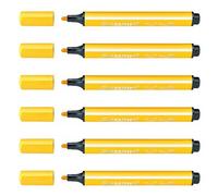 STABILO Lot de 6 Feutres coloriage Trio Scribbi Triangulaire Pointe Large jaune