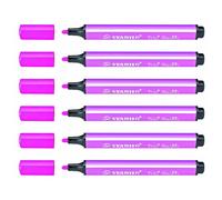 Stabilo Lot De 6 Feutres Coloriage Trio Scribbi Triangulaire Pte Large Rose