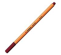 STABILO Lot de 6 Stylo-feutres point 88, largeur du tracé: 0,4 mm, Rouge foncé